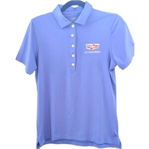 Peter Millar Marine Blue E4 Wicking Ladies Cadillac Polo Size Medium EUC